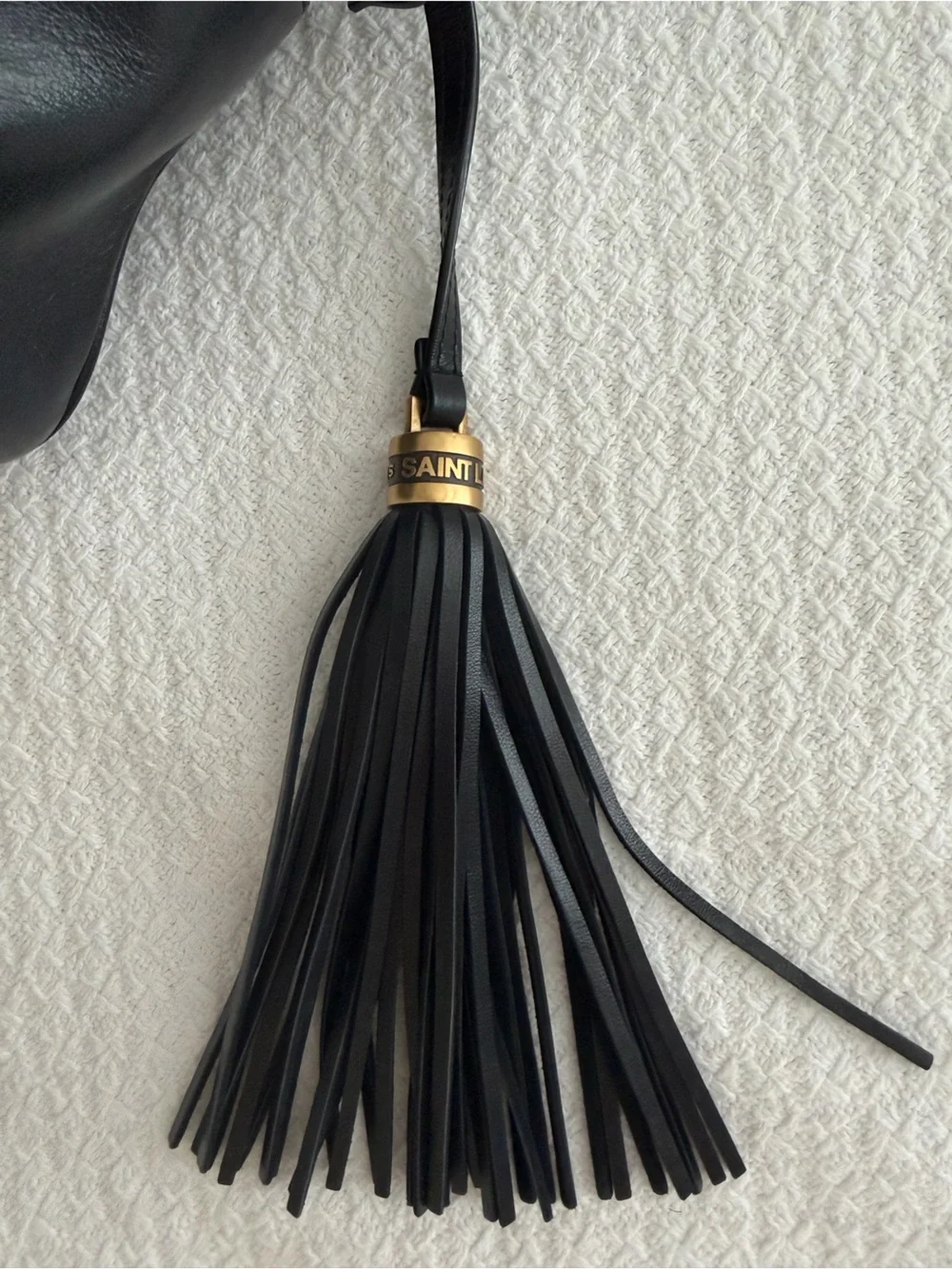 Saint Laurent Black Quilted Camera Crossbody Bag with Gold YSL Logo